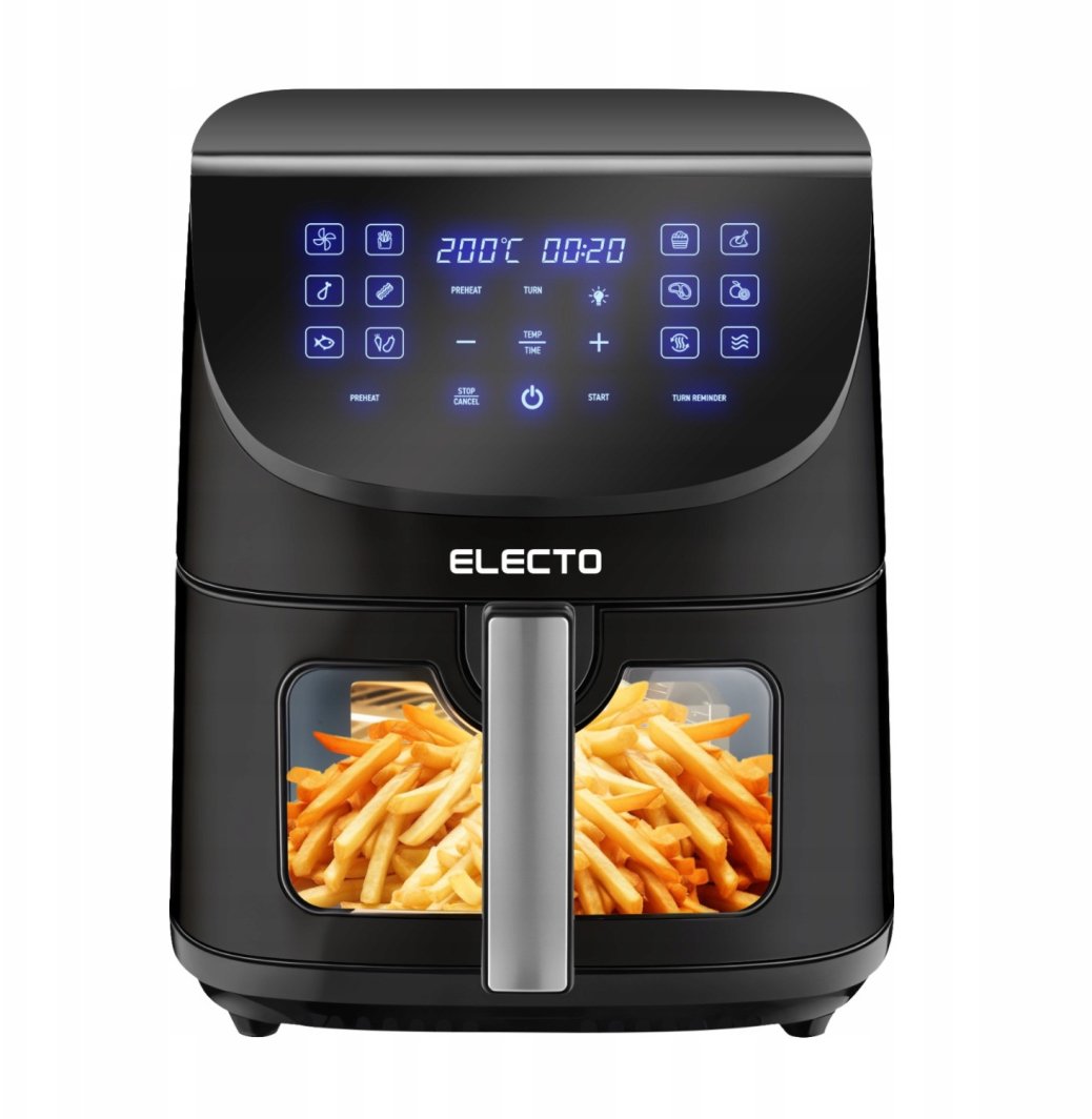 FRYTKOWNICA BEZTŁUSZCZOWA AIR FRYER FRYTOWNICA DUŻA 8L 2000W DUŻA MISA XL 1