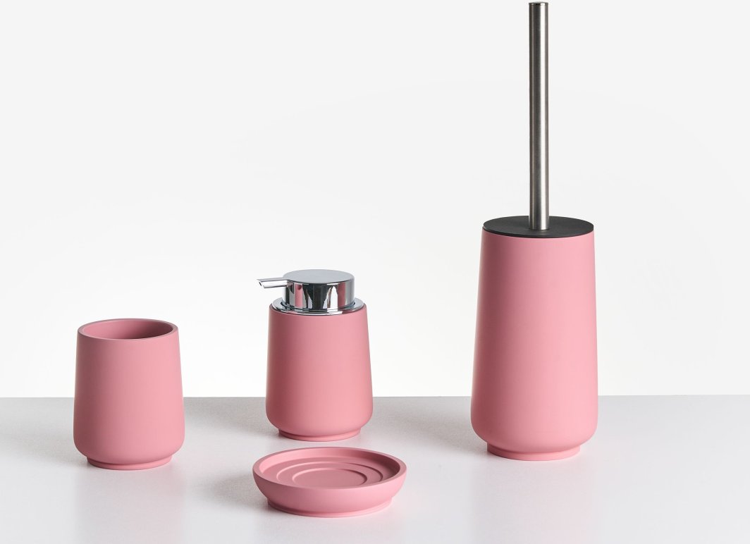Zestaw akcesoriów łazienkowych 4 elementy SUCHES Różowy
