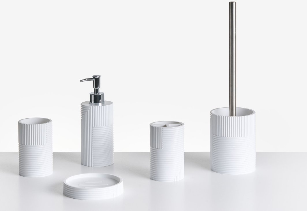 Zestaw akcesoriów łazienkowych 5 elementów SEPAHUA Biały