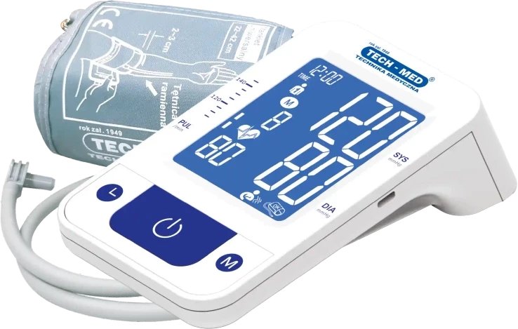 Ciśnieniomierz TMA-CONTROL 3 TECH-MED z funkcją mowy, pomiar podczas pompowania, pamięć 2x120, 22-42 cm 1
