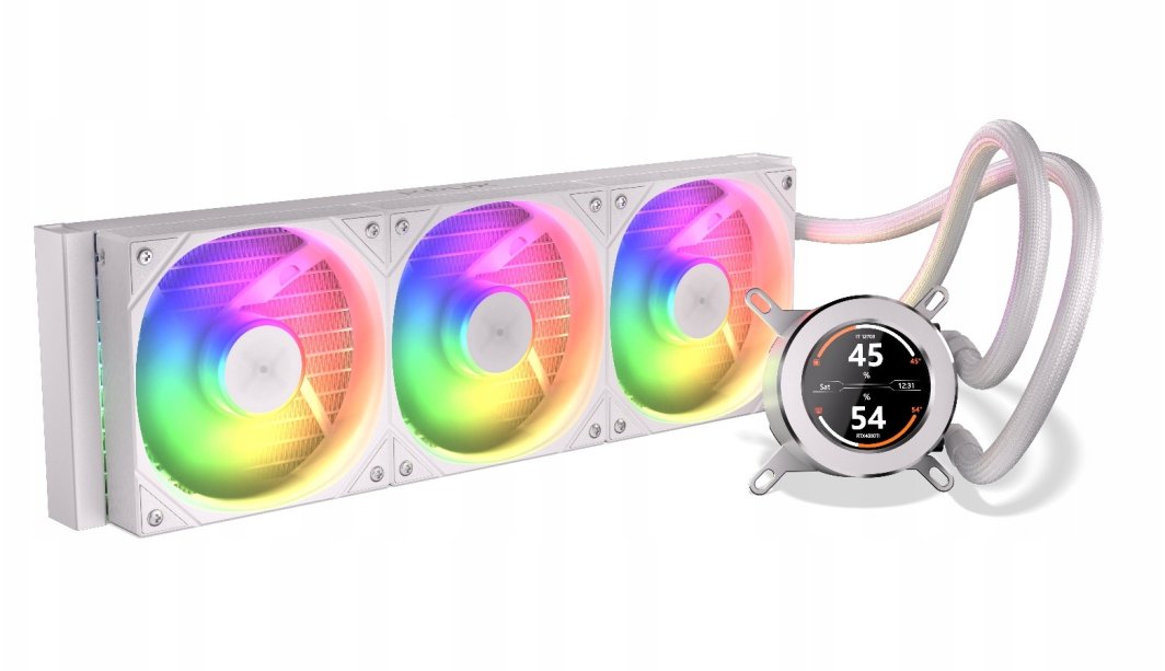 Chłodzenie wodne Krux HydroGlance 360 ARGB LCD White (KRXE005) 1