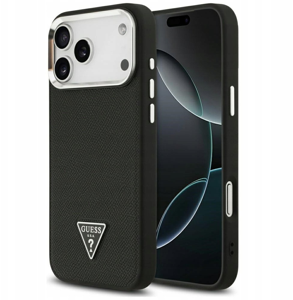 Guess Phone case for iPhone 17 Pro hard case 4G Classic MagSafe black au meilleur prix sur