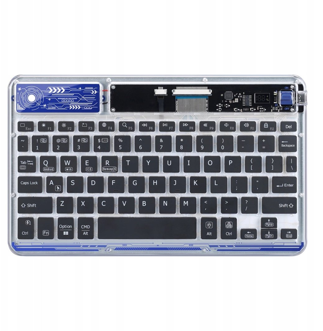 Klawiatura Dux Ducis Keyboard (CK Series) bezprzewodowa do laptopa / tabletu / telefonu przezroczysta 1