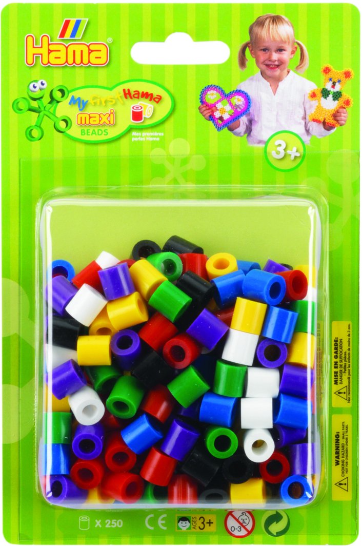 Hama maxi beads in blister 250 pcs. Mix