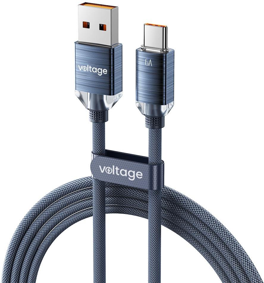 Kabel USB voltage USB-A - USB-C 1 m Niebieski (VEKC66AC100BE) 1