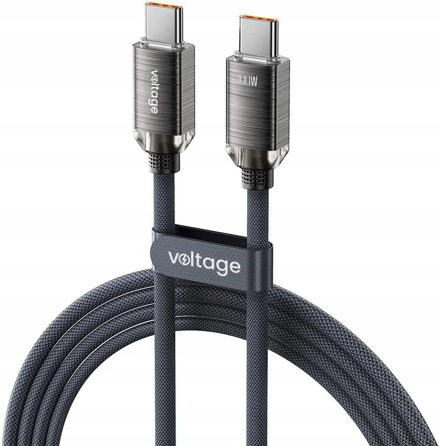 Kabel USB voltage USB-C - USB-C 2 m Czarny (VEKC100CC200BK) 1