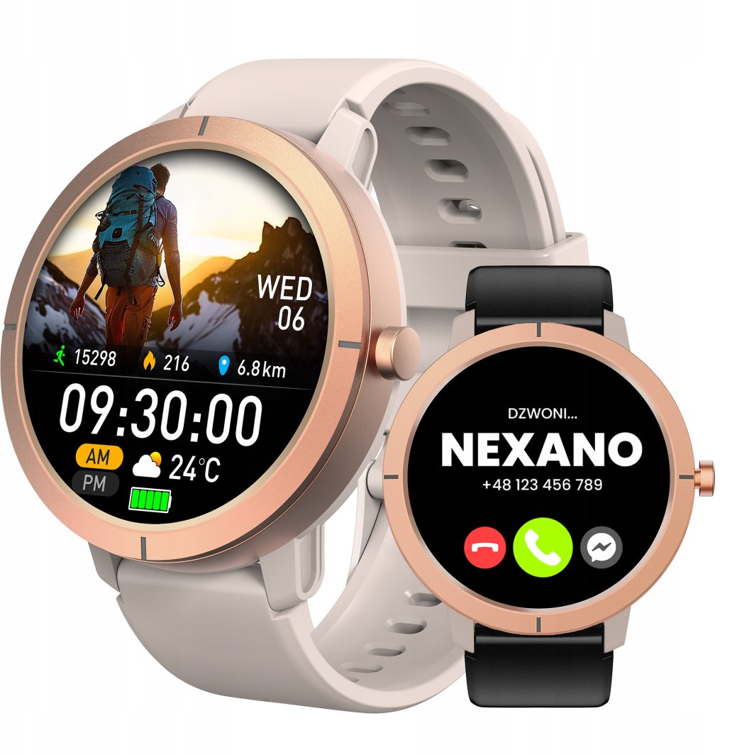 SMARTWATCH DAMSKI ZEGAREK WODOODPORNY GPS MENU PL AMOLED ROZMOWY PULS SPORT 1