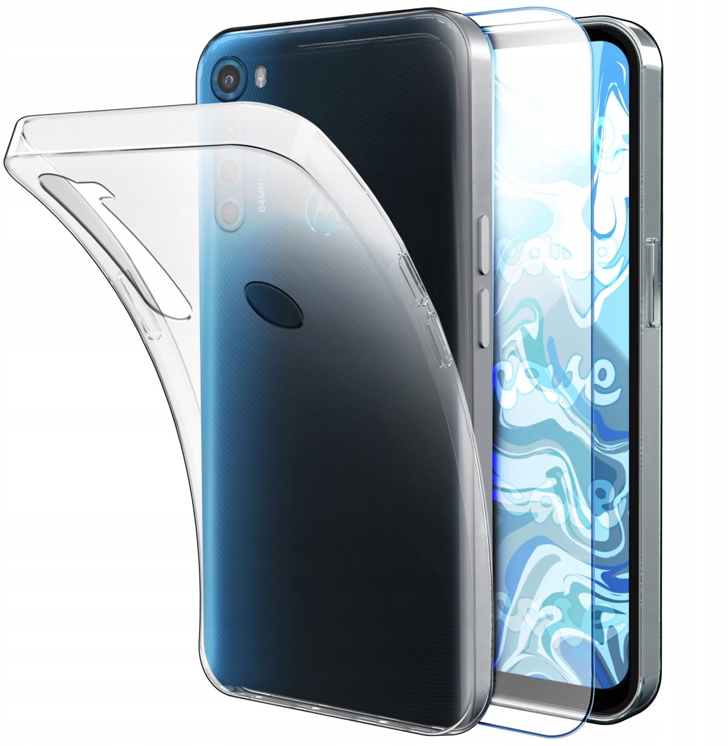 Etui Do Motorola One Fusion Plus (Przezroczyste, Silikon, Obudowa) Szkło 1