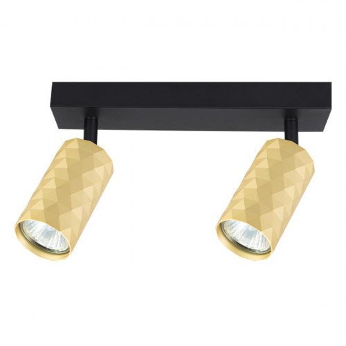Kinkiet GU10 LED Glamour ruchomy x2 czarny+złoty 1