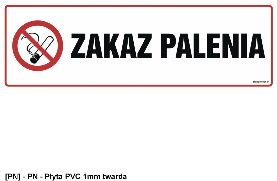 NC013 -  Zakaz palenia 900x300