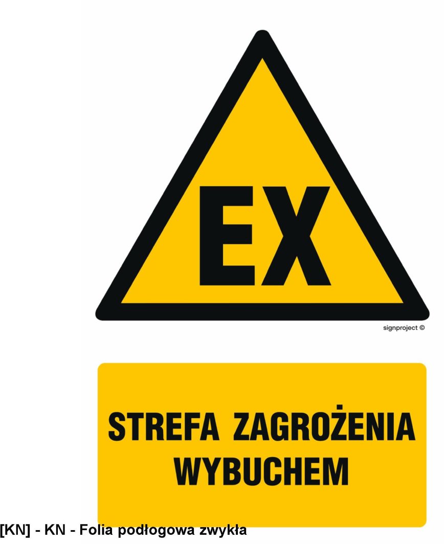 GF080 -  Uwaga! Niebezpieczeństwo wybuchu Materiały wybuchowe 500x750