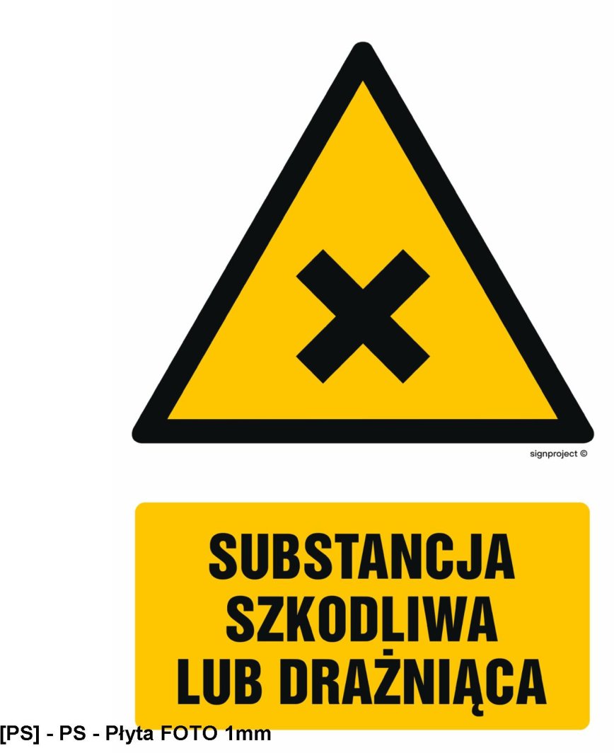 GF026 -  Substancja szkodliwa lub drażniąca 500x750