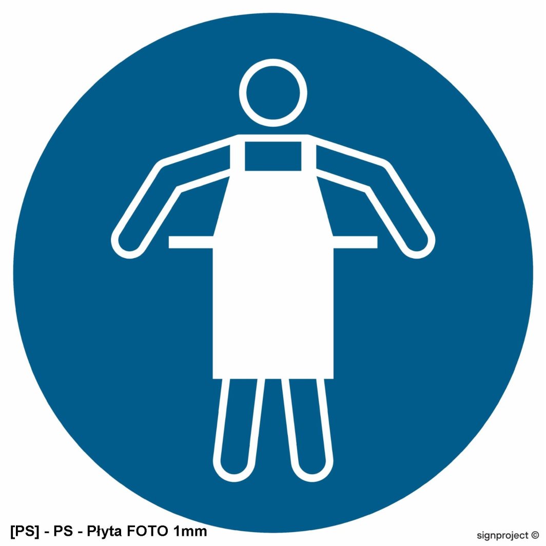 GJ026 -  Nakaz stosowania fartucha ochronnego 350x350