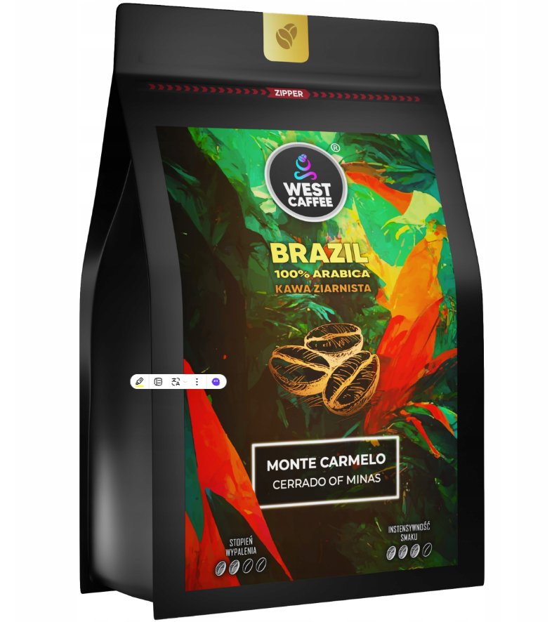 Kawa ziarnista Brazylia 500g Świeżo Palona - 100% Arabica - Monte Carmelo 1