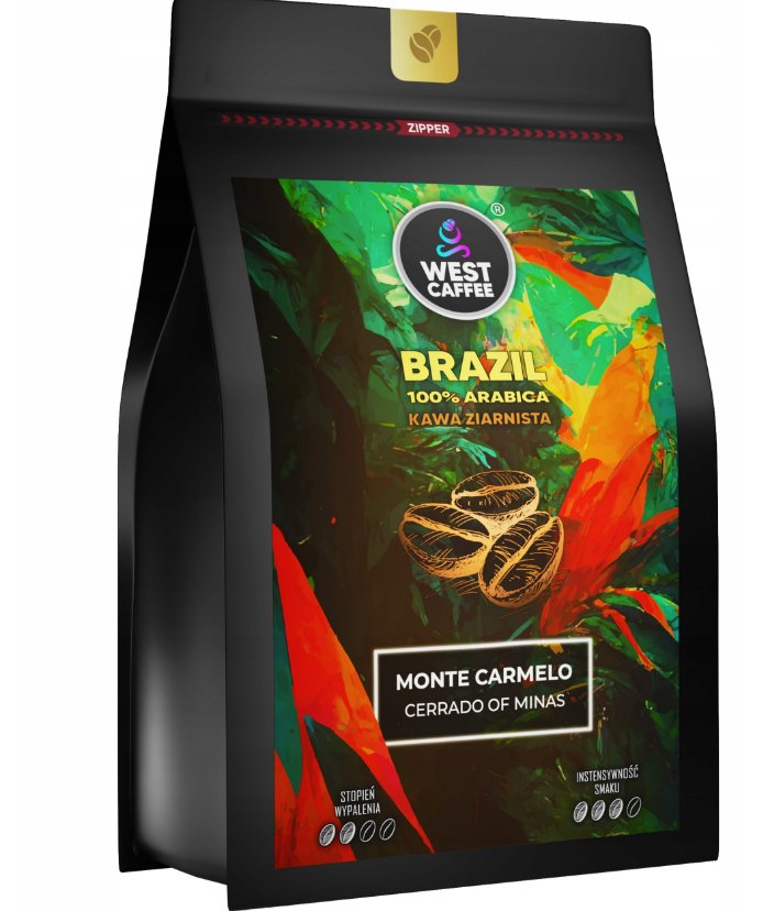 Kawa ziarnista Brazylia 500g Świeżo Palona - 100% Arabica - Monte Carmelo 1