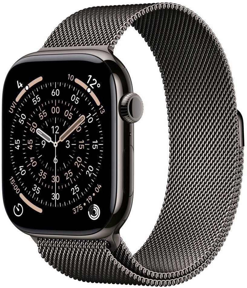 Smartwatch Apple Watch 11 GPS + Cellular 46mm Slate Titanium Milanese Loop M/L Grafitowy  (MFD44MP/A)