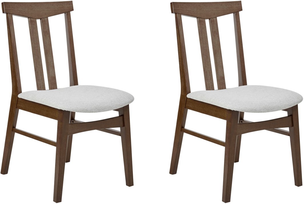 Zestaw 2 krzeseł do jadalni AVALON Drewno Jasnoszary 1