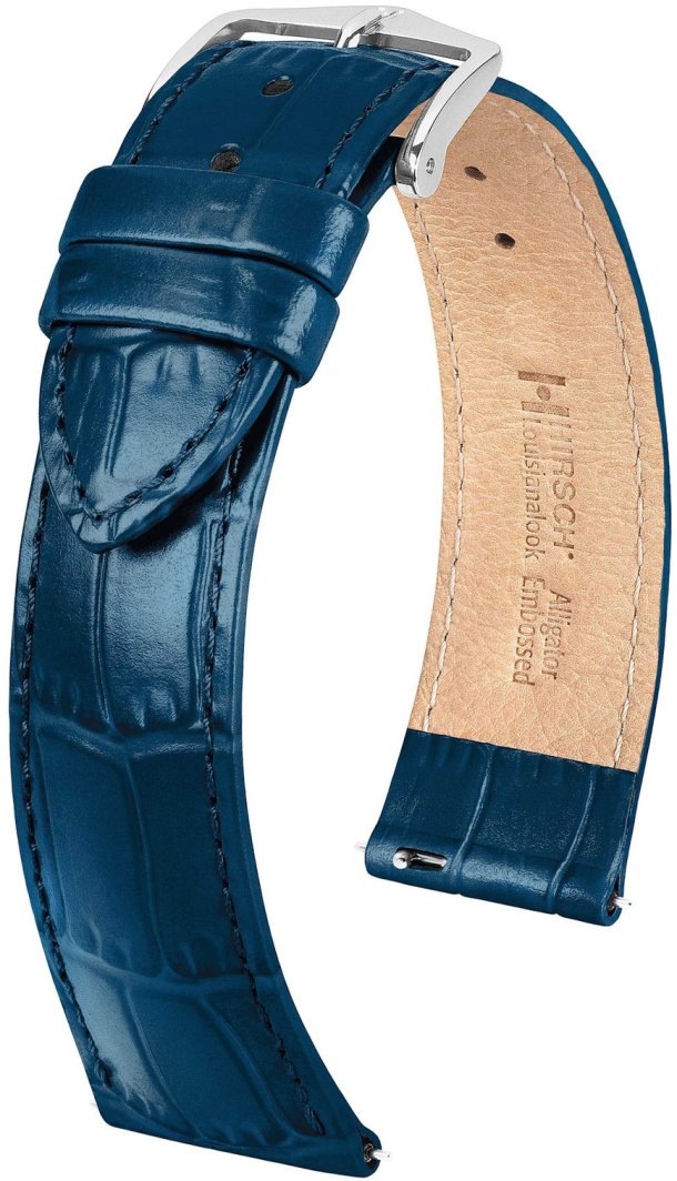 Skórzany wodoodporny pasek do zegarka 22 mm HIRSCH Louisianalook L 03427080-2-22 .