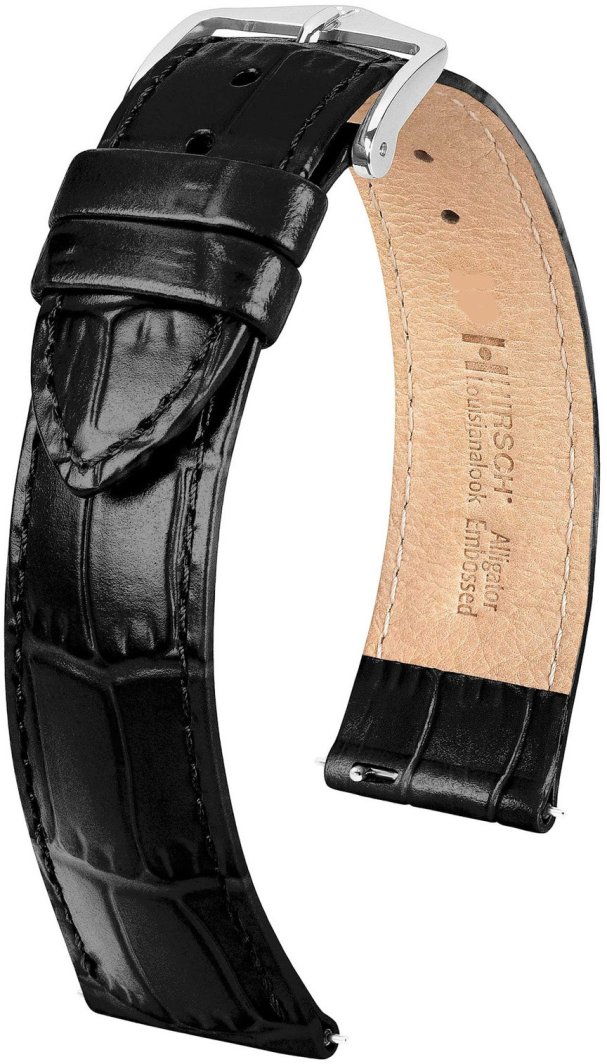 Skórzany wodoodporny pasek do zegarka 22 mm HIRSCH Louisianalook L 03427050-2-22 .