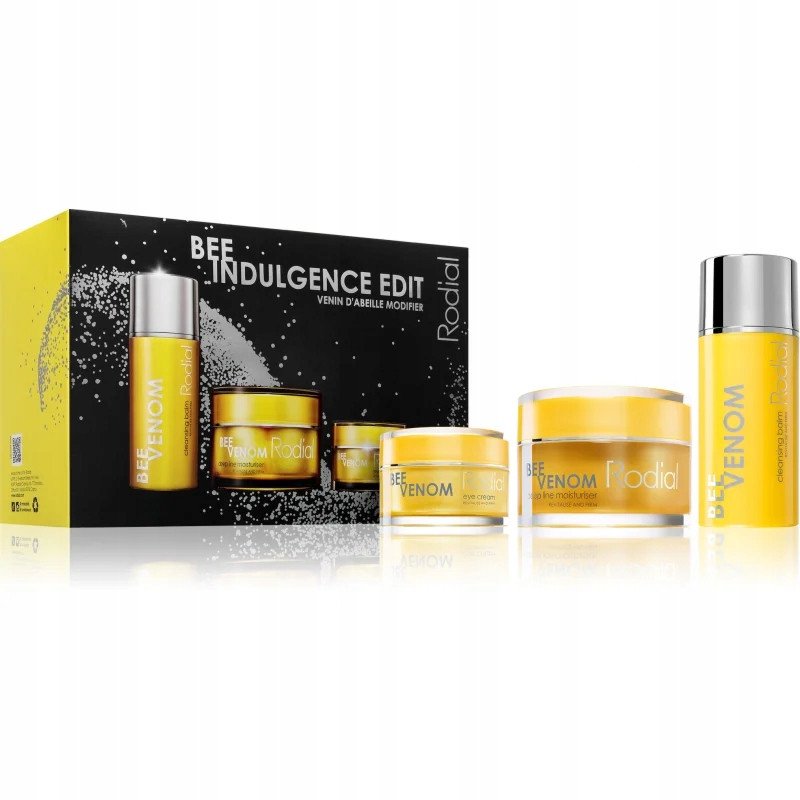 Bee Indulgente Edit Set Rodial: Bee Venom, Moisturizing, Cream, For Face, 50 ml + Bee Venom, Brightening, Eye Cream, 25 ml + Bee Venom, Eliminates Impurities, Cleansing Balm, For Face, 100 ml For Women