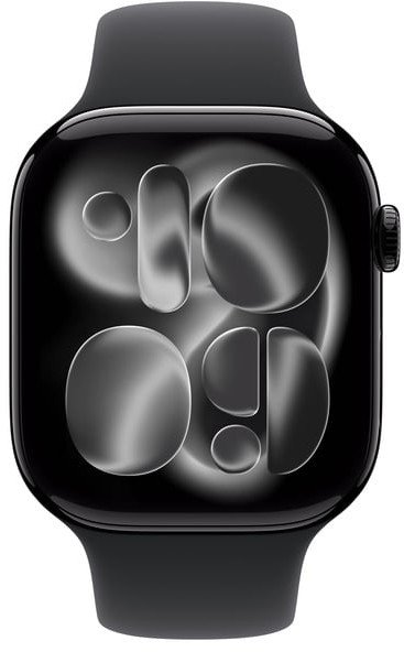 Apple Watch Series 11 GPS 46mm Jet Black Aluminium Case with Black Sport Band - S/M - MEUW4ET/A