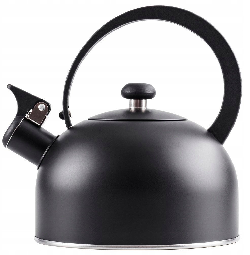 Czajnik z gwizdkiem stalowy czarny 2 l 1