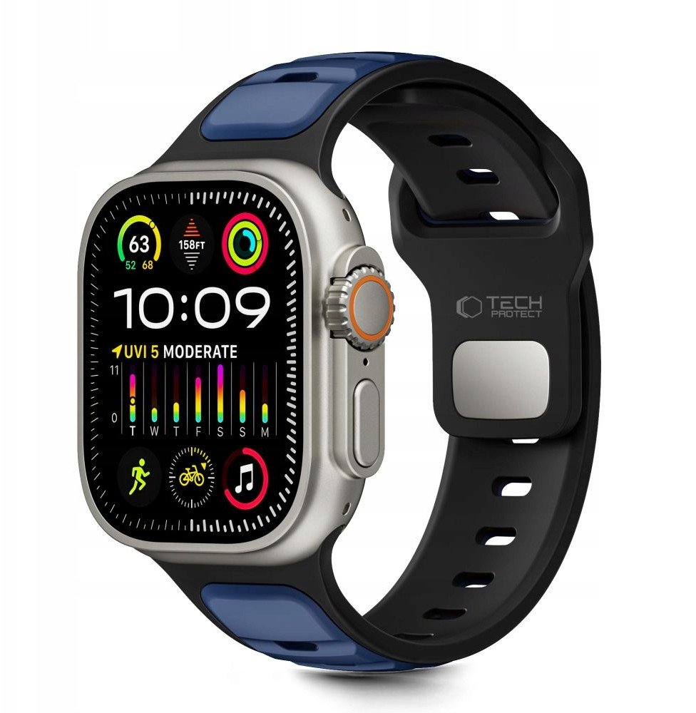 Pasek Tech-Protect IconBand Line do Apple Watch 8 / 9 / 10 / 11 / SE / Ultra 44/45/46/49mm Black/navy