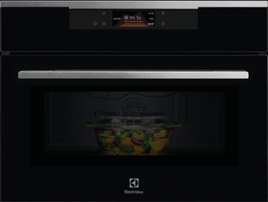 Electrolux  44 L  mikrovilnu funkcija  nerusejosa terauda - Kompakta iebuvejama mikrovilnu krasns ar grilu EVM8E09X (7333394119786) 1