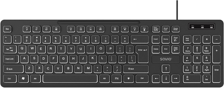 Savio KB-04 klawiatura Dom/Biuro USB QWERTY UK międzynarodowy Czarny 1