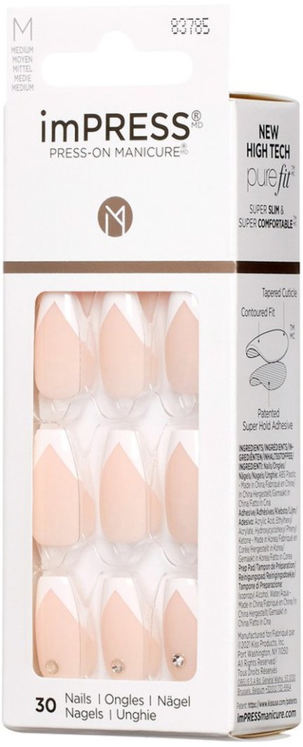 Kiss Sztuczne paznokcie samoprzylepne impress-so french 1op.(30szt) 1