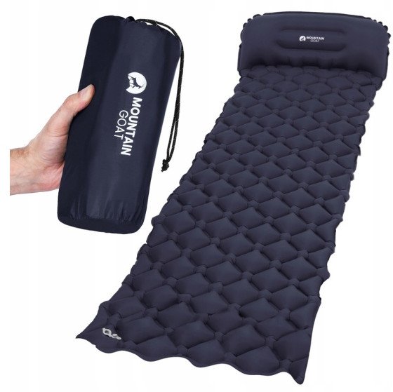 Materac jednoosobowy MEMFLOW 190 x 60 x 5 cm granatowy 1