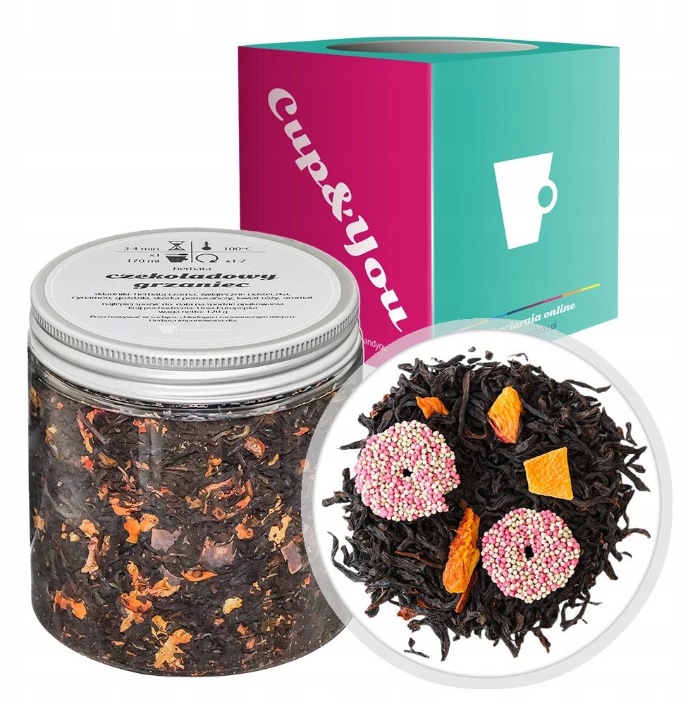 Herbata czarna CZEKOLADOWY GRZANIEC świąteczna czekolada - sypana liściasta herbata PREMIUM Cup&You 1