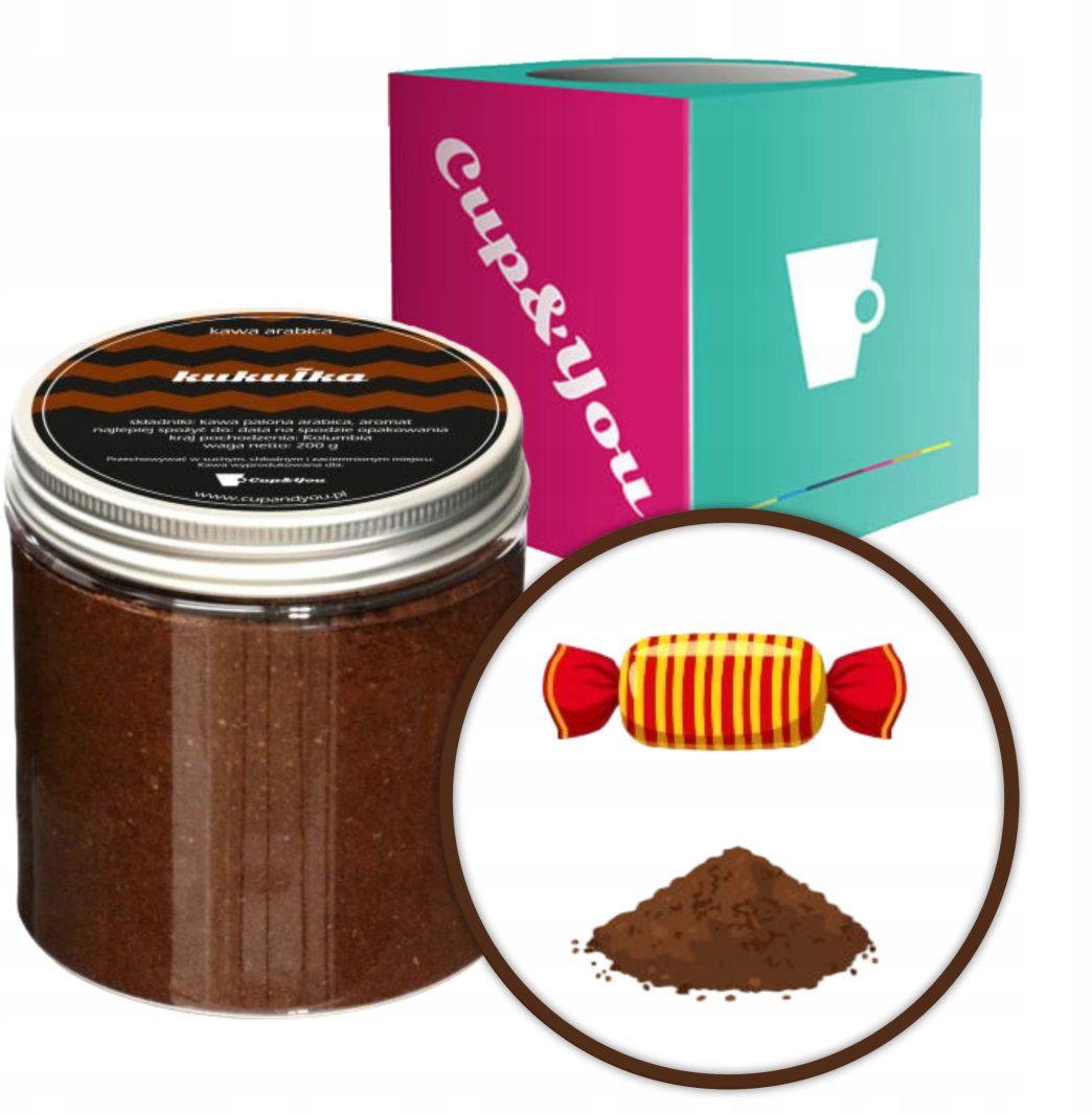 Kawa aromatyzowana smakowa KUKUŁKA ARABICA MIELONA deserowa PREMIUM 200g na prezent upominek dla kobiety mężczyzny faceta mamy taty żony męża 1