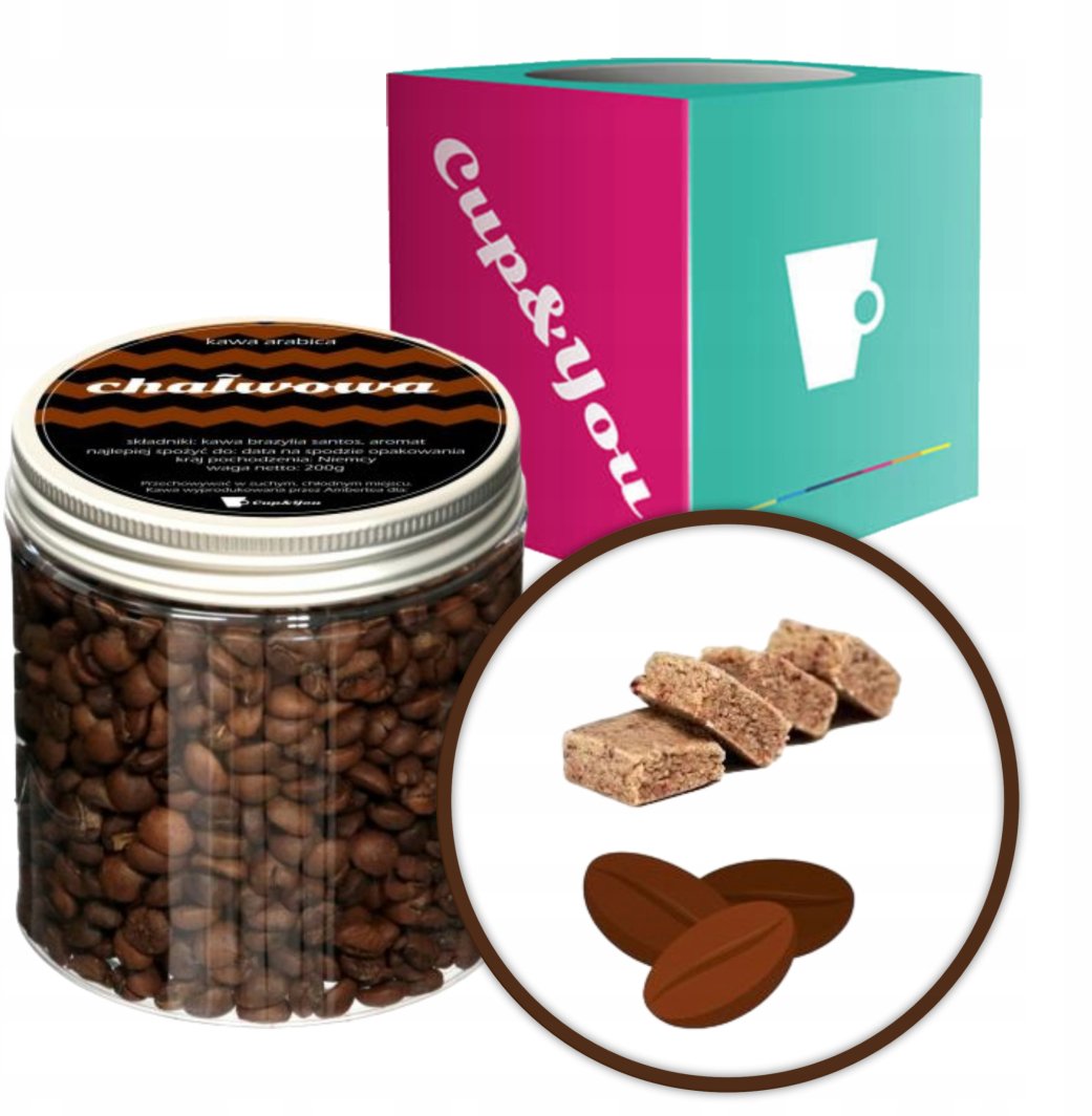 Kawa aromatyzowana o smaku CHAŁWOWYM ziarnista ARABICA Cup&You 200g PREMIUM na prezent upominek dla kobiety mężczyzny faceta mamy taty żony męża 1