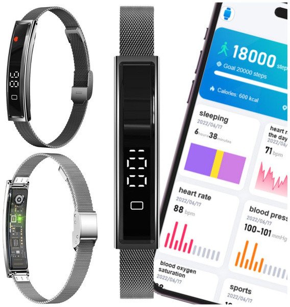 SMARTWATCH WATCH ZEGAREK SPORTOWY SMARTBAND WODOODPORNY PULSOMETR SPORT ANDROID IOS B3 1