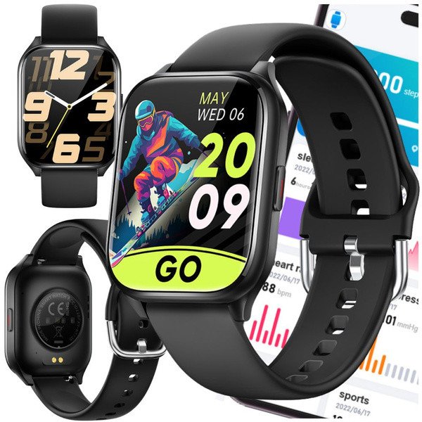 SMARTWATCH WATCH ZEGAREK SPORTOWY SMARTBAND WODOODPORNY PULSOMETR SPORT KT73S 1