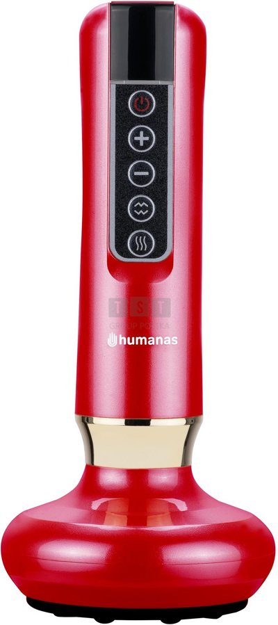 Masażer antycellulitowy z funkcją bańki chińskiej Humanas DermaSmooth - czerwony 1