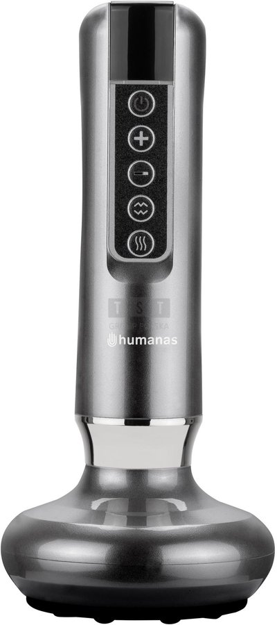 Masażer antycellulitowy z funkcją bańki chińskiej Humanas DermaSmooth - szary 1