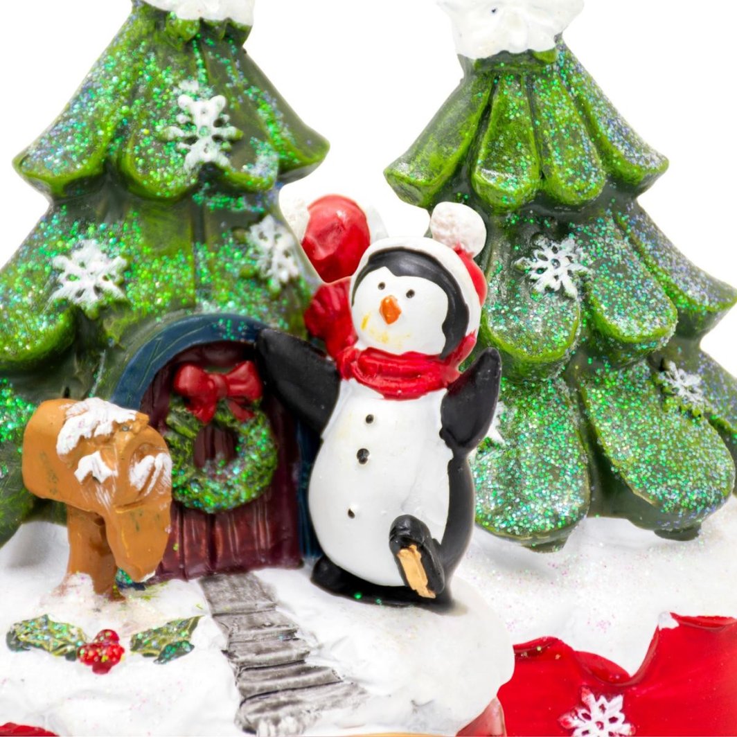 DEKORACJA ŚWIĄTECZNA GRAJĄCA PINGWIN 1