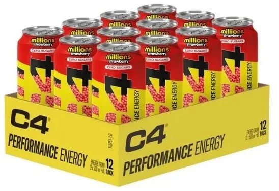 C4 Performance Energy, Millions Strawberry - 12 x 500 ml. 1