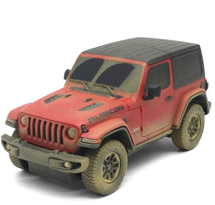 JEEP Wrangler Rubicon R/C skala 1:24 Rastar 79500-4 Muddy version samochód sterowany czerwony 1