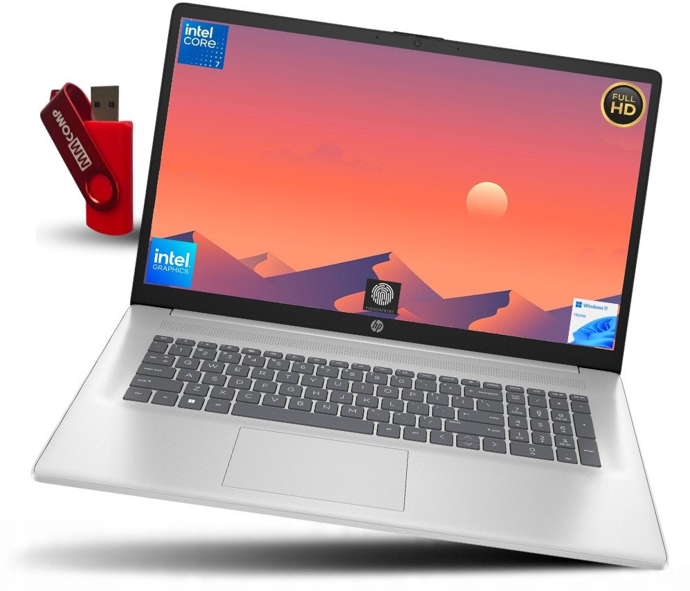 Laptop HP 17 Core 7 150U 16GB 1TB SSD 17.3" Full HD IPS Win11 PRAKTYCZNY 1