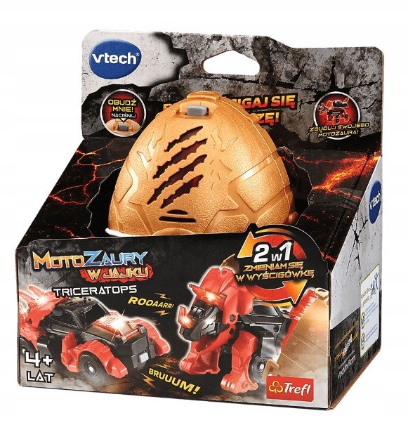 V-TECH Motozaury Triceratops w jajku 62058 1