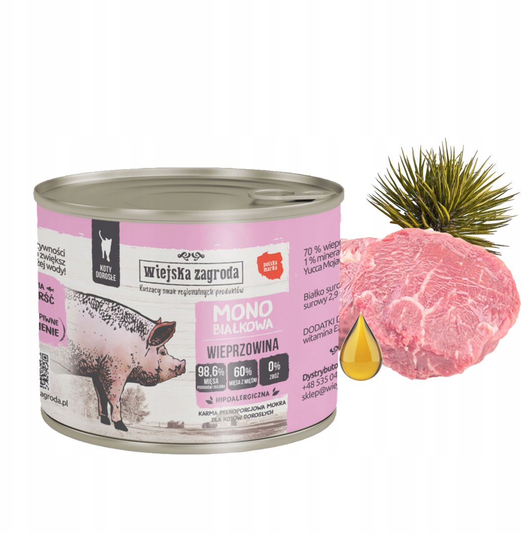 Wiejska Zagroda Monobiałkowa z wieprzowiną 200g 1