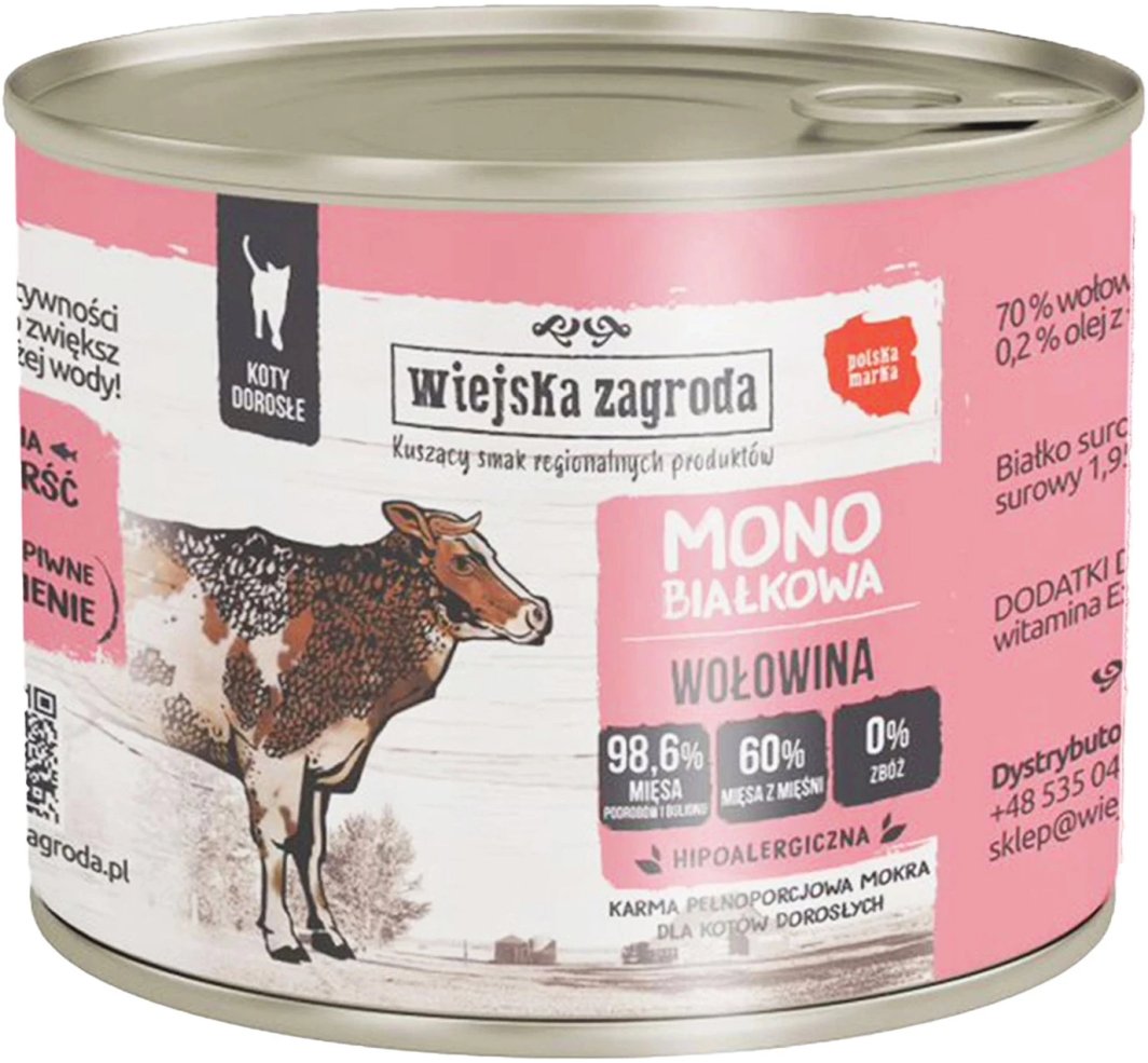 Wiejska Zagroda Monobiałkowa z wołowiną 200g 1