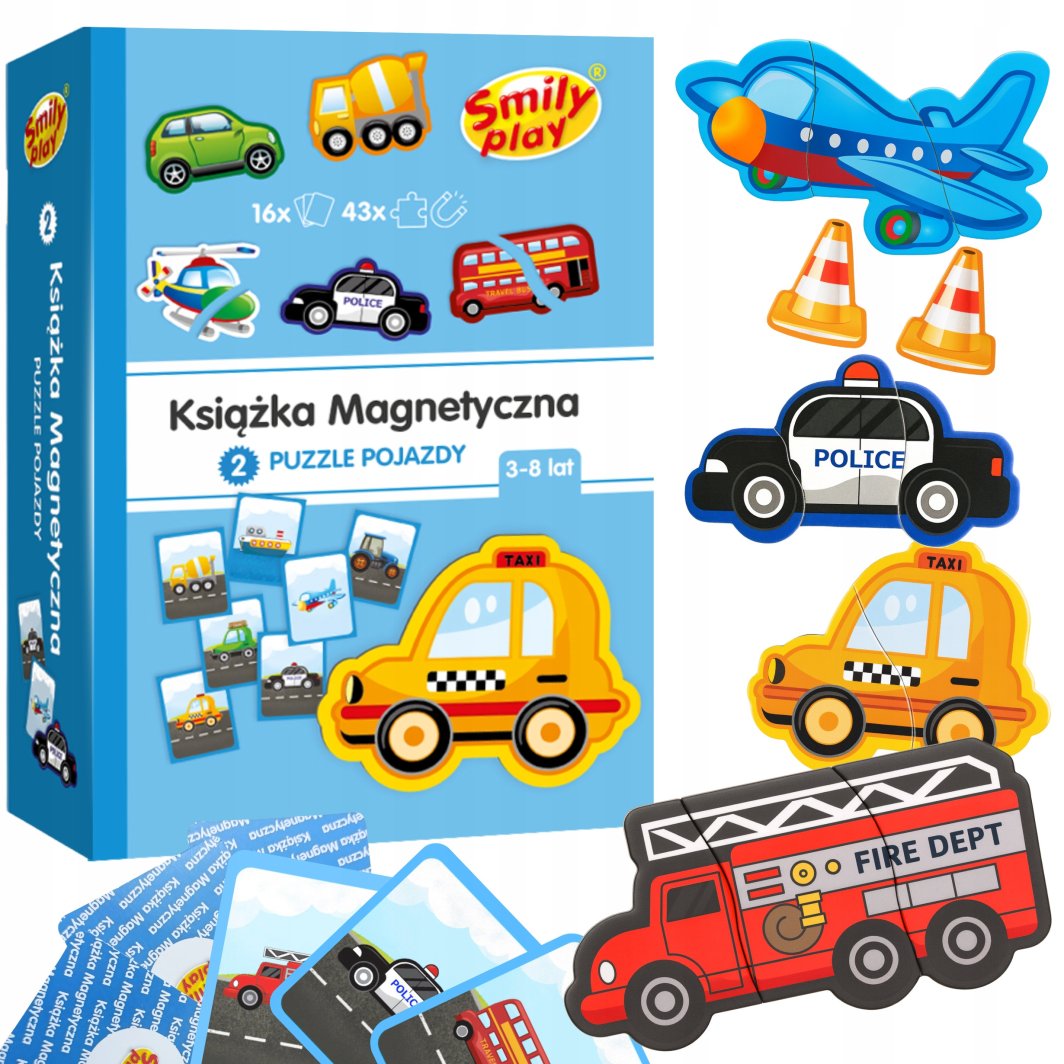 Książka magnetyczna puzzle pojazdy SP85300 53006 1