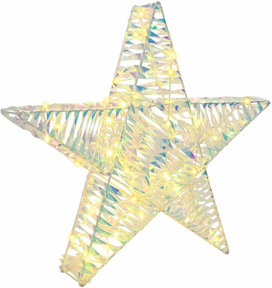 vidaXL 3D Gwiazda z 50 diodami LED Ciepła biel 55 x 52.5 x 9 cm PET