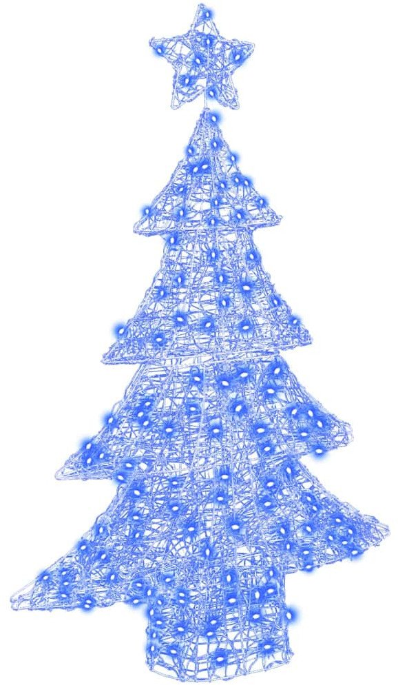 vidaXL Choinka z 100 diodami LED Niebieski 120 cm Akryl