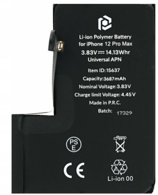 Akku Premium für iPhone 12 Pro Max mit Klebestreifen 3687 mAh - HT