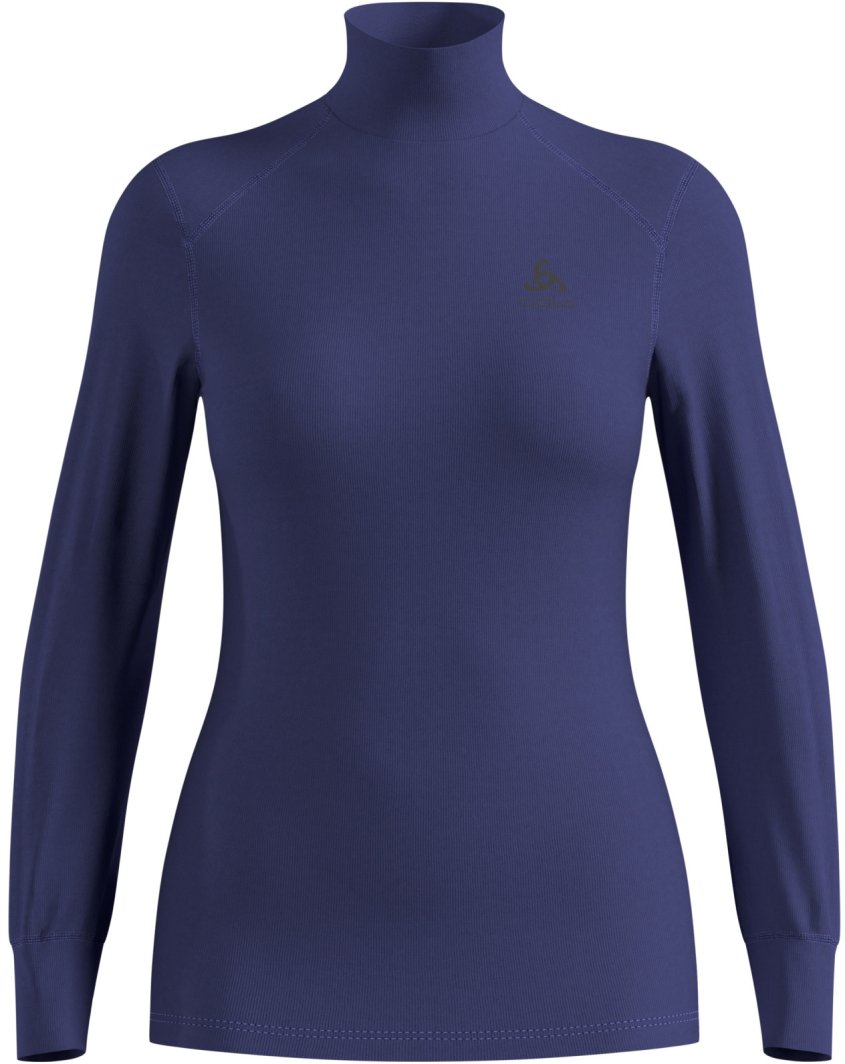 Bielizna termoaktywna z długim rękawem Odlo BL TOP turtle neck l/s ACTIVE WARM roz. S Niebieska 1